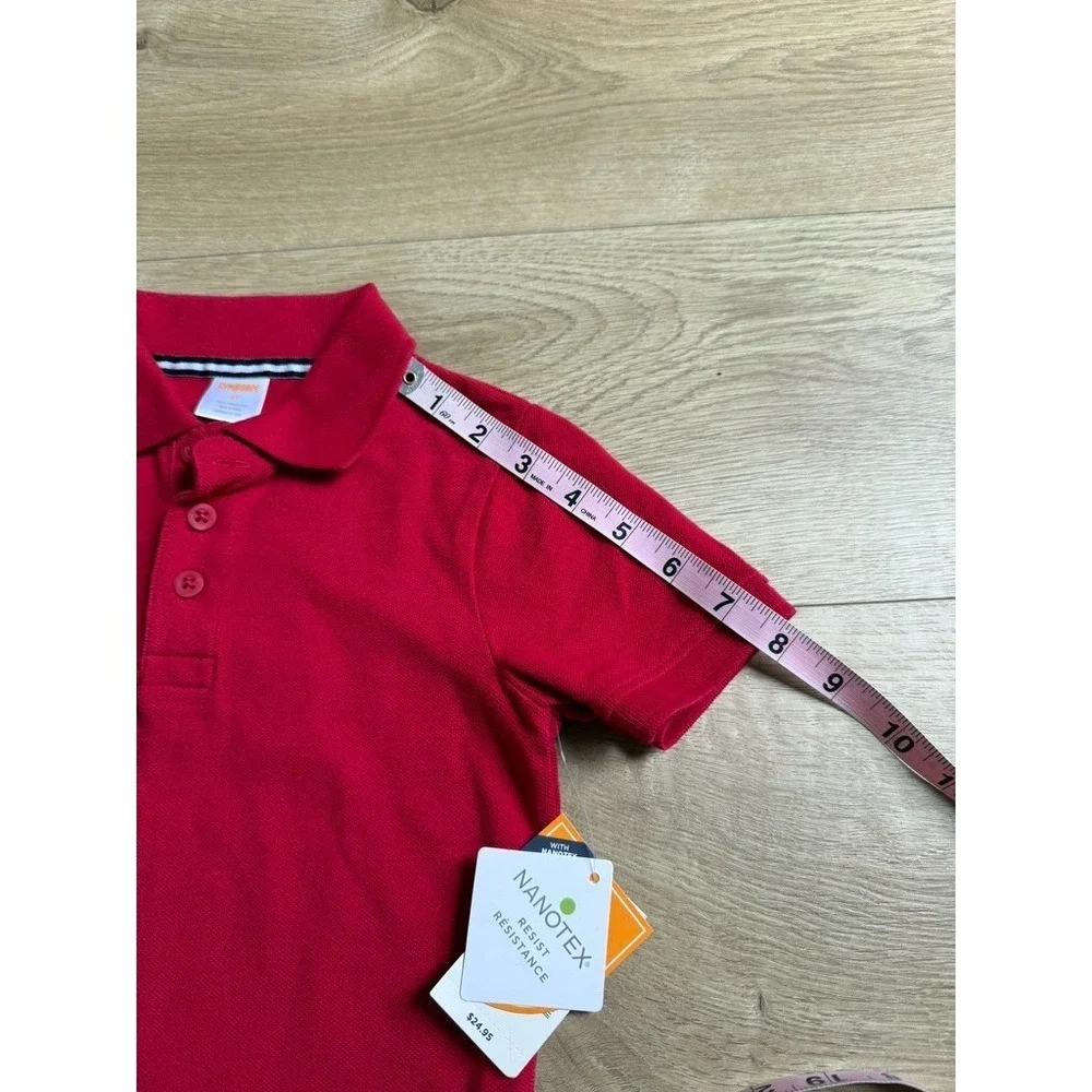 NWT Boys Kids Gymboree playproof uniforms nanotex short sleeve red polo size 2T